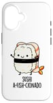 Coque pour iPhone 16 Jeu de mots amusant Sushi A-Fish-Cionado