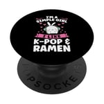 Je suis une fille simple, j'aime la K-pop et les ramen K-pop girl PopSockets PopGrip Adhésif