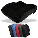 Medipaq® Le coussin profilé en mousse à mémoire de forme 2 en 1 réduit les maux de dos, améliore la posture à la maison, aux chaises de bureau, aux fauteuils roulants ou aux sièges de voiture