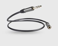 QED Performance 6.3mm Jack Headphone Extension Cable (Male to Female) 1.5m