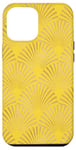 Coque pour iPhone 12 Pro Max Ambre Glow Jaune Orange Art Déco Motif éventail