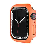 Coque Compatible pour Apple Watch Case 38mm 40mm 42mm 44mm 41mm 45mm Bumper Cover, Pas de Protecteur d'écran, Cadre de Protection PC Dur pour iWatch Series 7/6/5/4/3/2/1/SE, 38mm Orange