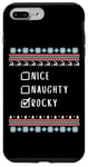 iPhone 7 Plus/8 Plus Nice, Naughty, Rocky Christmas Ugly Sweater Style Case