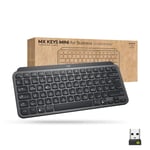 Logitech MX Keys Mini Wireless Illuminated Keyboard for Business, Kompakt, Logi