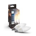 Philips Hue NEW White Ambiance Smart Light Bulb 2 Pack [E14 Small Edison Screw]