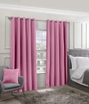 Emma Barclay Cali Eyelet - Woven Thermal Blackout Eyelet Curtains in Pink - Width 66 x Drop 90" (168 x 228cm)