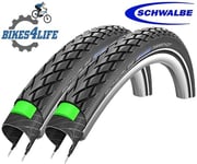 2 x Schwalbe Marathon Greenguard  700 x 28c Cycle Tyres