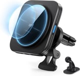 ESR HaloLock for MagSafe Car Mount Charger [15W Fast Charging], Black 