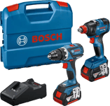 Bosch Verktygspaket 18V GSR/GDX med 2st 5,0Ah batteri och laddare GAL 18V