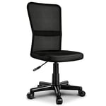 TRESKO® Chaise Fauteuil siège de Bureau Ergonomique, de 7 Couleurs différentes, Lift SGS contrôlé (Noir)