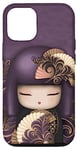 Coque pour iPhone 15 Housse de téléphone pour poupée geisha kokeshi asiatique mignonne