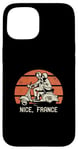 Coque pour iPhone 15 Nice France Trottinette style vintage