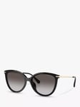 Michael Kors MK2184U Women's Dupont Butterfly Sunglasses, Black/Grey Gradient