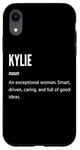 Coque pour iPhone XR Kylie Gifts Nom une femme exceptionnelle