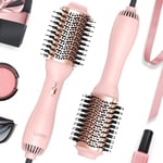 LANDOT Hot Blow Hair Dryer Brush: Upgraded Plus 2.0 Hot Air Brush - One-Step HairDryer Styler and Volumizer 4 in 1 for Drying Straightening Curling Volumizing Hair - Fight Frizz and Add Volume