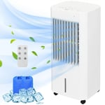 HOMCOM 3-In-1 Air Cooler for Home Office, with Oscillation, Ice Packs, Wheels