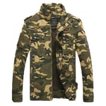 Veste Homme Aviateur En Matelassé À Imprimé Camouflage Fit Grande Vêtements Masculin Xh403a