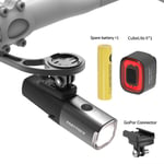 Polkupyörän osat Enfitnix Navi800 Bike Smart Ajovalot Takavalot Set Road MTB etuvalo 800Lumen USB Ladattava 3350mAh Akku Irrotettava