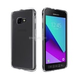 Clear Slim Gel Case & Glass Screen Protector for Samsung Galaxy Xcover 4 SM-G390