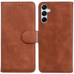 SATURCASE Coque pour Samsung Galaxy A15, Toucher Confortable PU Cuir Magnétique Flip Portefeuille Support Porte-carte Protecteur Housse Étui pour Samsung Galaxy A15 (FG-Marron)