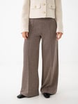 Ichi Kate Jaquard Pant 9 - Dame - Brun - S