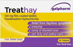 Treathay Hayfever  (Fexofenadine 120mg) 30 Tablets