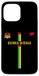 Coque pour iPhone 13 Pro Max Drapeau Guinée-Bissau, carte silhouette, emblème national