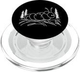 Dessin linéaire : entomologistes Puss Caterpillar PopSockets PopGrip pour MagSafe