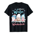 Walking In A Winter Wonderland Three Gnome Funny Christmas T-Shirt