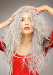 Womens Mother Gothel Style Long Grey Adult Fantasy Cosplay Costume Wig