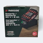 Parkside Batterie 2ah 20v + Chargeur Compatible Tous Les appareils X 20V Team 20 V PAP 20 A1 avec Chargeur Original sous Blister