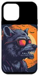 Coque pour iPhone 12 mini Loup-garou amusant avec lunettes de soleil pour les amateurs de loups-garous