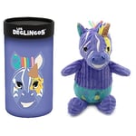 LES DÉGLINGOS - Grand Simply KIPROKOS Le Zebre en Boite - Violet - Peluche Ultra Douce - Idée Cadeau - Utilisable dès la Naissance - 33cm