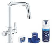 Mitigeur de cuisine filtrant chromé Grohe Blue Pure Start brillant