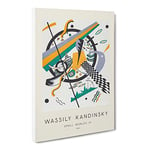 Small Worlds Iv By Wassily Kandinsky Exhibition Museum Painting Canvas Wall Art Print Ready to Hang, Framed Picture for Living Room Bedroom Home Office Décor, 20x14 Inch (50x35 cm)