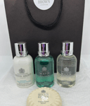 MOLTON BROWN Coastal Bath Gel Body Lotion Nettle Shampoo 50ml Soap Gift Bag Set