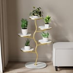 Zstar Support pour plantes en métal - Support de pot de fleurs à plusieurs niveaux - Escalier de plantes - Design de branche emboîtée - Étagère haute pour l'intérieur, le salon