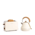 CREATE/PACK TOAST RETRO + KETTLE RETRO L/Grille-pain blanc cassé avec bouilloire blanc cassé/Bouilloire 1,7 L