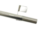 GARDINIA Tringle à Clipser, Pivotante, Montage Sans Vis Ni Perçage, Press&Go Filigrano, Cylindre, Diamètre 8/10 mm, Longueur 80-110 cm, Métal, Aspect Acier Inoxydable