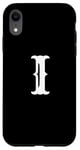 iPhone XR Letter I in white large bold American west style font Case