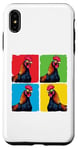 iPhone XS Max Colorful Cool Chicken Art, Crazy Chicken Rooster Family Case