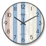 zvcv Horloge Murale décorative de Salon de Cuisine, Horloge de Bordure Peinte en métal Silencieux sans coutil, Horloge de 40 cm (16 Pouces) respectueuse de l'environnement (Couleur: C)