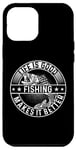 iPhone 12 Pro Max Funny Fischer Logo with Perch Pike - Fisherman, Hobby Fisherman Case