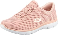 Skechers Womens Summits Artistry Chic Sneaker, Rose Mesh White Trim, 4 UK