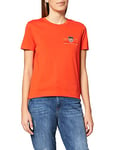 GANT Women's Archive Shield SS T-Shirt, Guava Orange, M