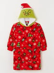 The Grinch Unisex Kids Family Christmas Hooded Blanket - Red, Red, Size Age: Xl, Women