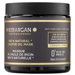 Kerargan - Masque Capillaire Anti-Chute à l'Huile de Ricin - Soin Intensif pour Cheveux Secs et Cassants - Enrichi en Aloe Vera - Sans sulfate, GMO, huile minérale - 500ml