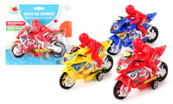 FLYPOP'S - Moto - Mini Véhicule - 027560 - Couleurs Assorties - Plastique - Véhicule à Rétrofriction - Jouet Enfant - Cadeau - Anniversaire - 15,5 cm - À Partir de 3 Ans