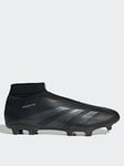 adidas Mens Predator League Laceless Firm Ground Football Boot -black/gold, Black, Size 8, Men