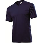 Stedman Classic V-Neck Men T-shirt Mørkblå bomull Medium Herre